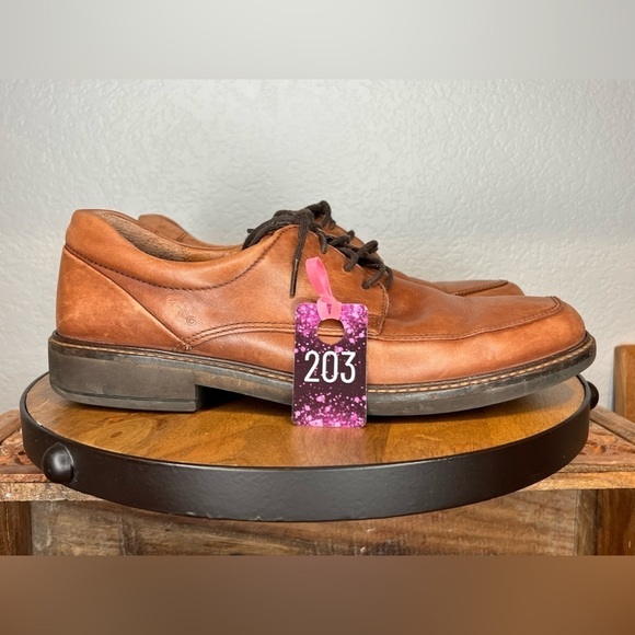 203. ECCO Mens Holton Leather Oxfords Apron Toe Cognac Brown Tan 10 main image 8